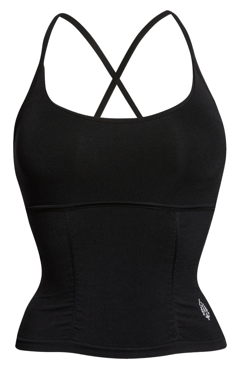 Free People FP Movement Shirred Crossback Camisole, Alternate, color, 