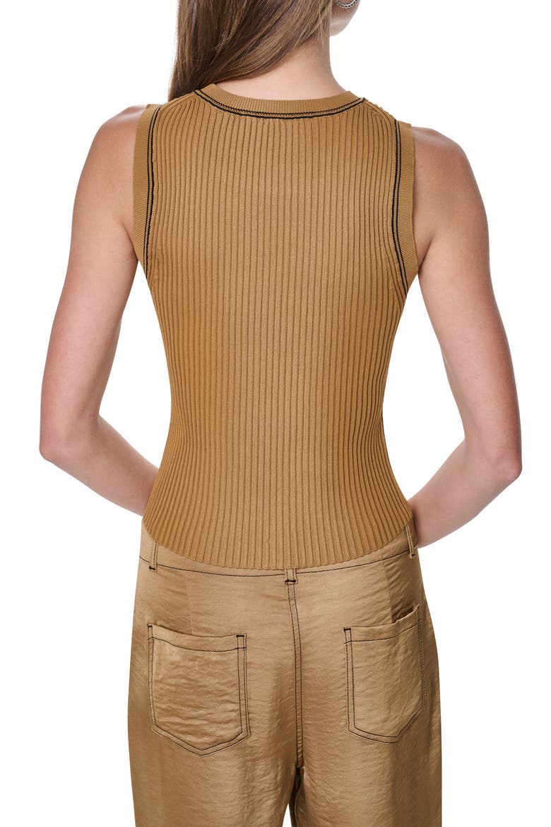 Contrast Stitch Tank, Alternate, color, DUNE