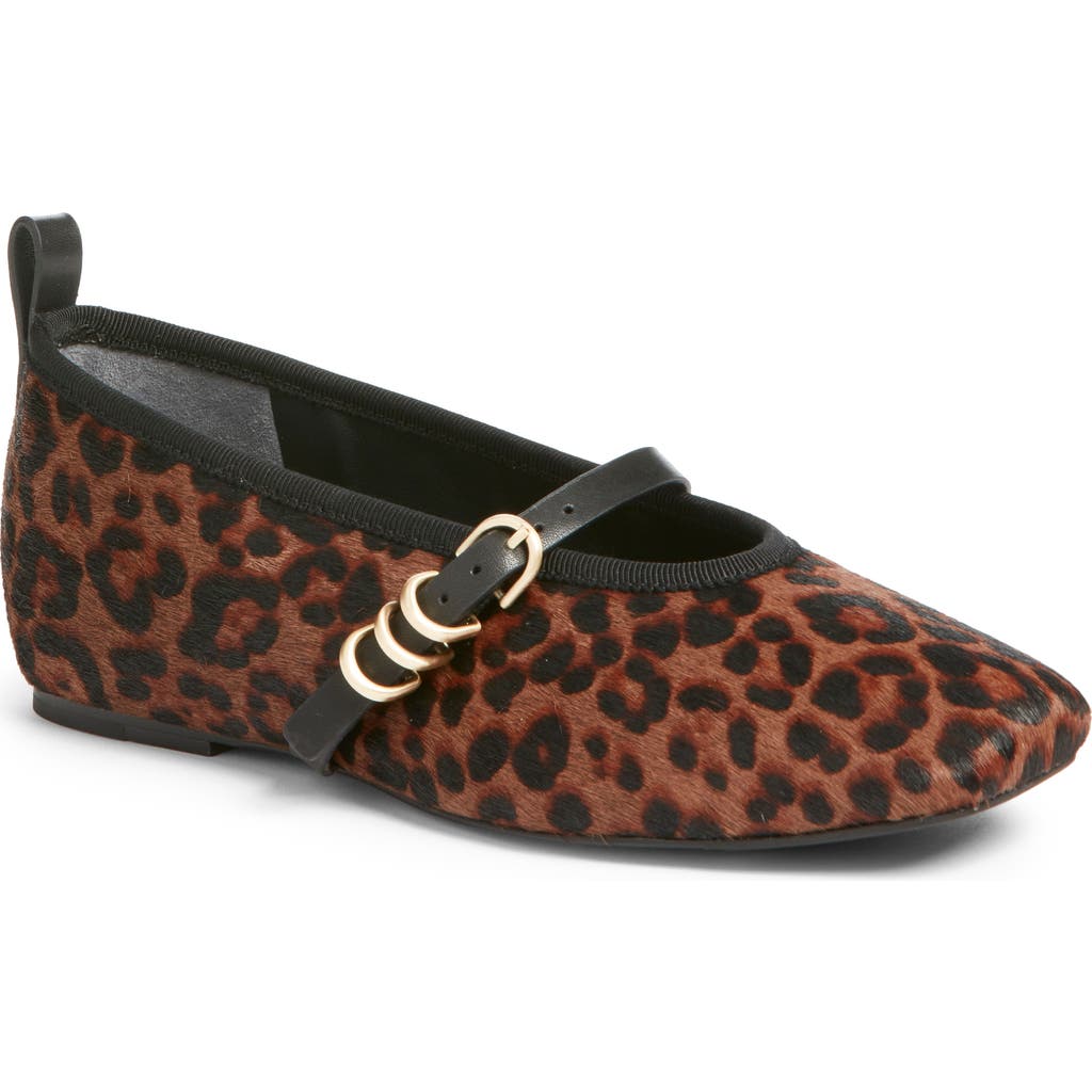 Rag & Bone Spire Genuine Calf Hair Mary Jane Flat In Brown