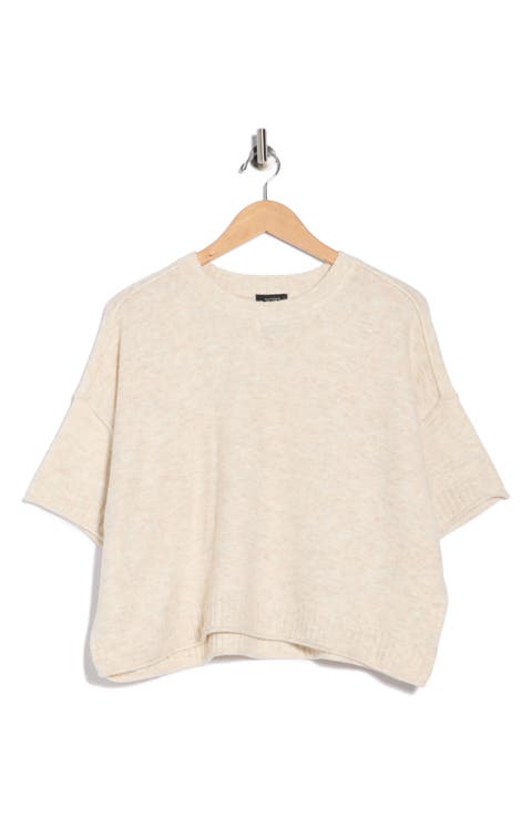 Exposed Seam Drop Shoulder Sweater