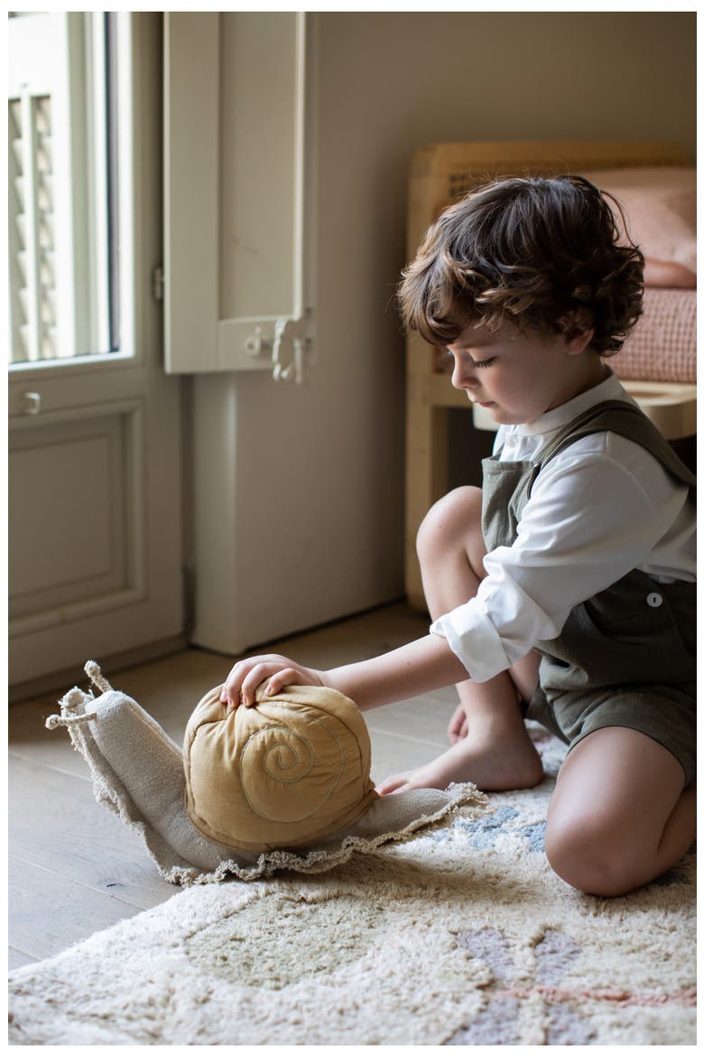 Lazy Snail Cushion, Alternate, color, NATURAL HONEY