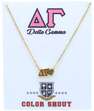Color Shout Delta Gamma Sorority Gold Heart Necklace