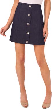 CeCe Denim Miniskirt