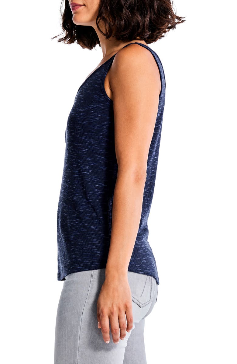 NIC+ZOE Drapey Rib V-Neck Tank, Alternate, color, Dark Indigo