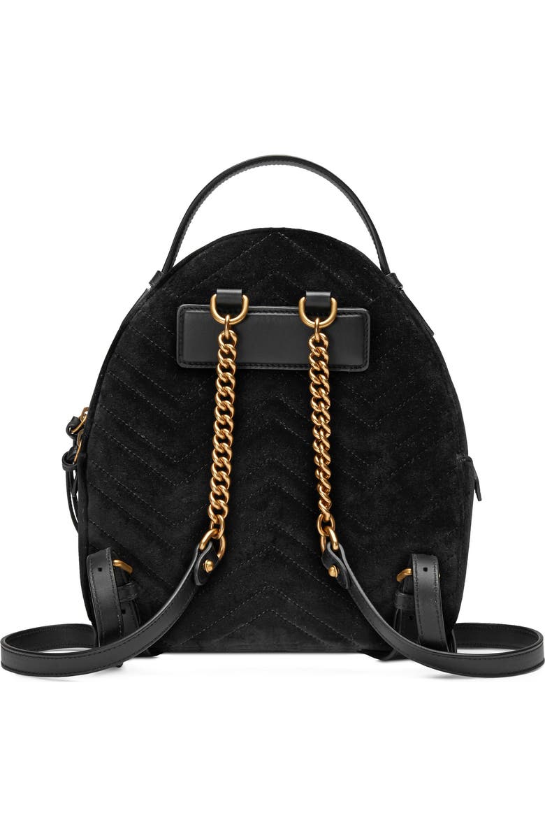 Gucci GG Marmont 2.0 Matelassé Quilted Velvet Backpack, Alternate, color,