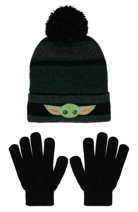 Kids' Grogu 2-Piece Beanie and Gloves Set
