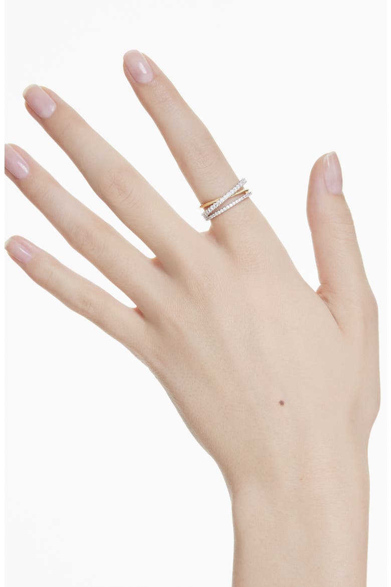 Hyperbola Layered Ring, Alternate, color, WHITE