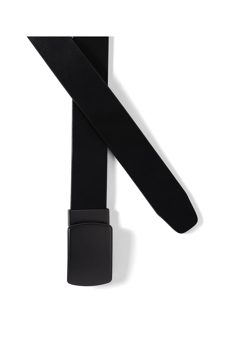 Leather Adjustable Slide Belt, Alternate, color, Black