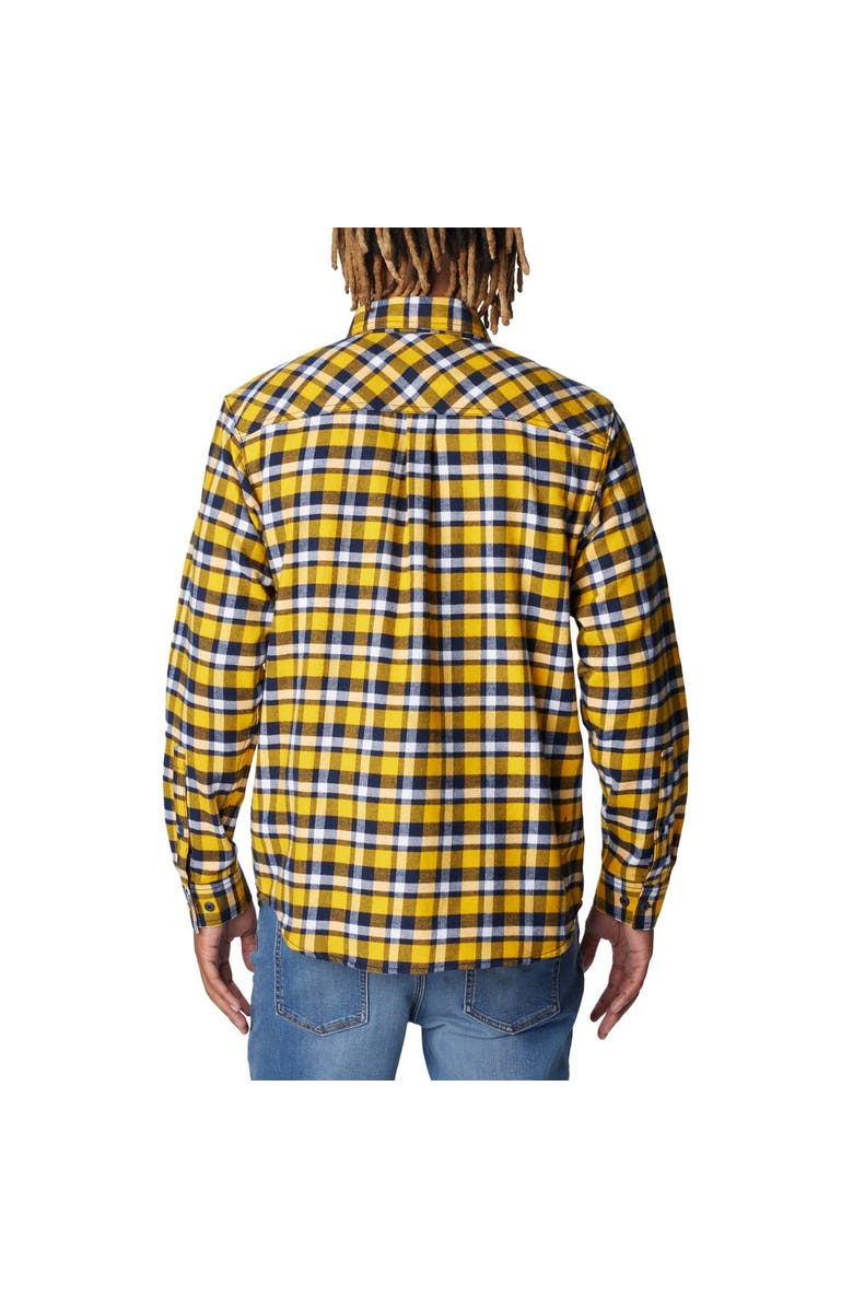 Columbia Gold West Virginia Mountaineers Flare Gun Flannel Long Sleeve Shirt, Alternate, color, Gold
