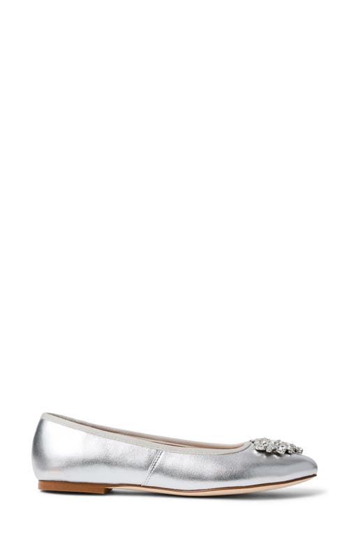 Jack Rogers Ellina Embellished Ballet Flat In Silver