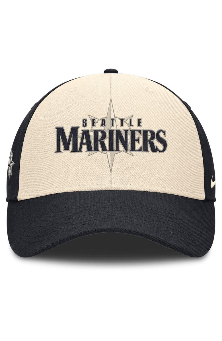 Nike Men's Nike Navy/Natural Seattle Mariners Statement Club Performance Adjustable Hat, Alternate, color, Navy