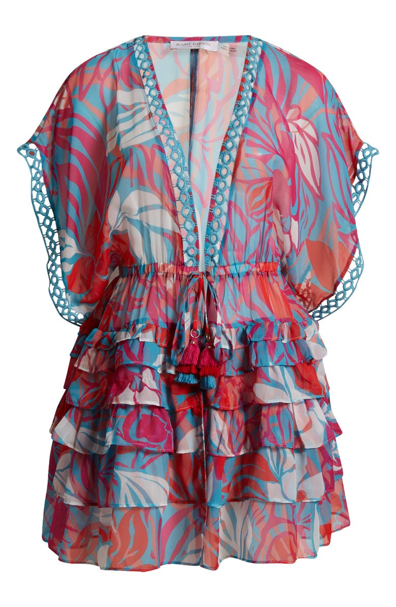 Ramy Brook Marisa Floral Cover-Up Dress, Alternate, color, 