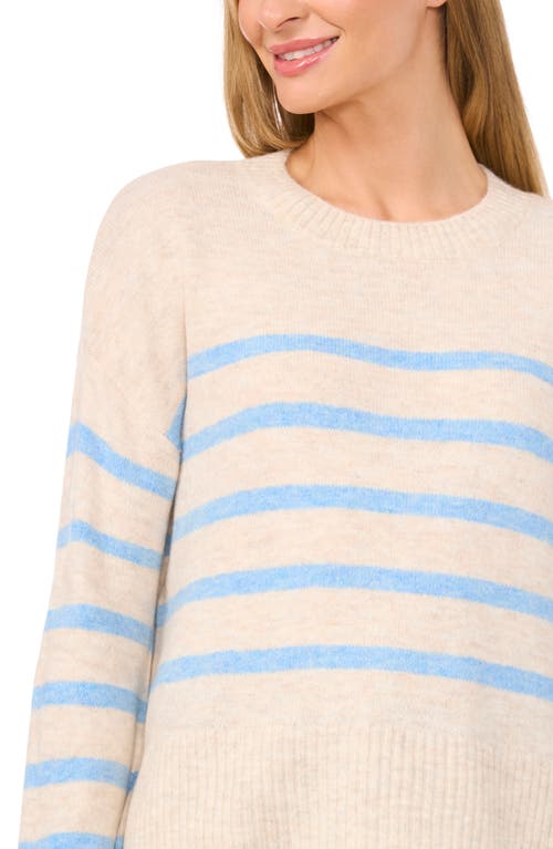 CECE CECE STRIPE CREWNECK SWEATER 