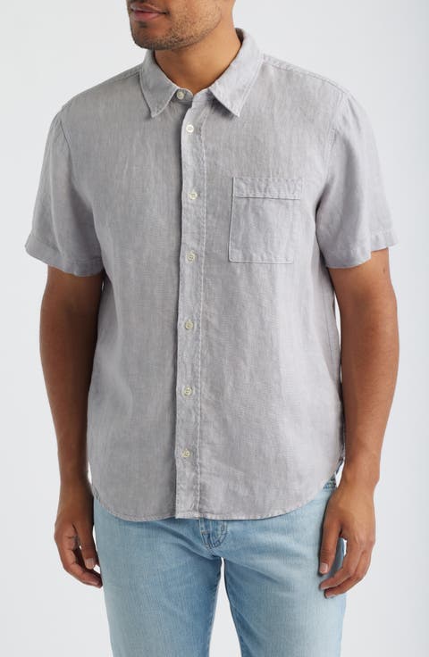 Cairo Short Sleeve Linen Button-Up Shirt