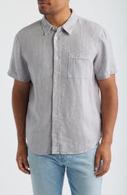 Citizens of Humanity Cairo Short Sleeve Linen Button-Up Shirt