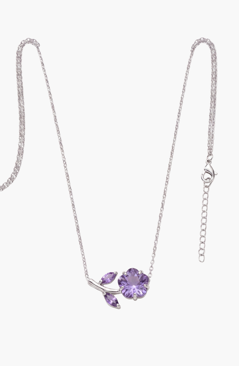 Crystal Daisy Flower Pendant Necklace