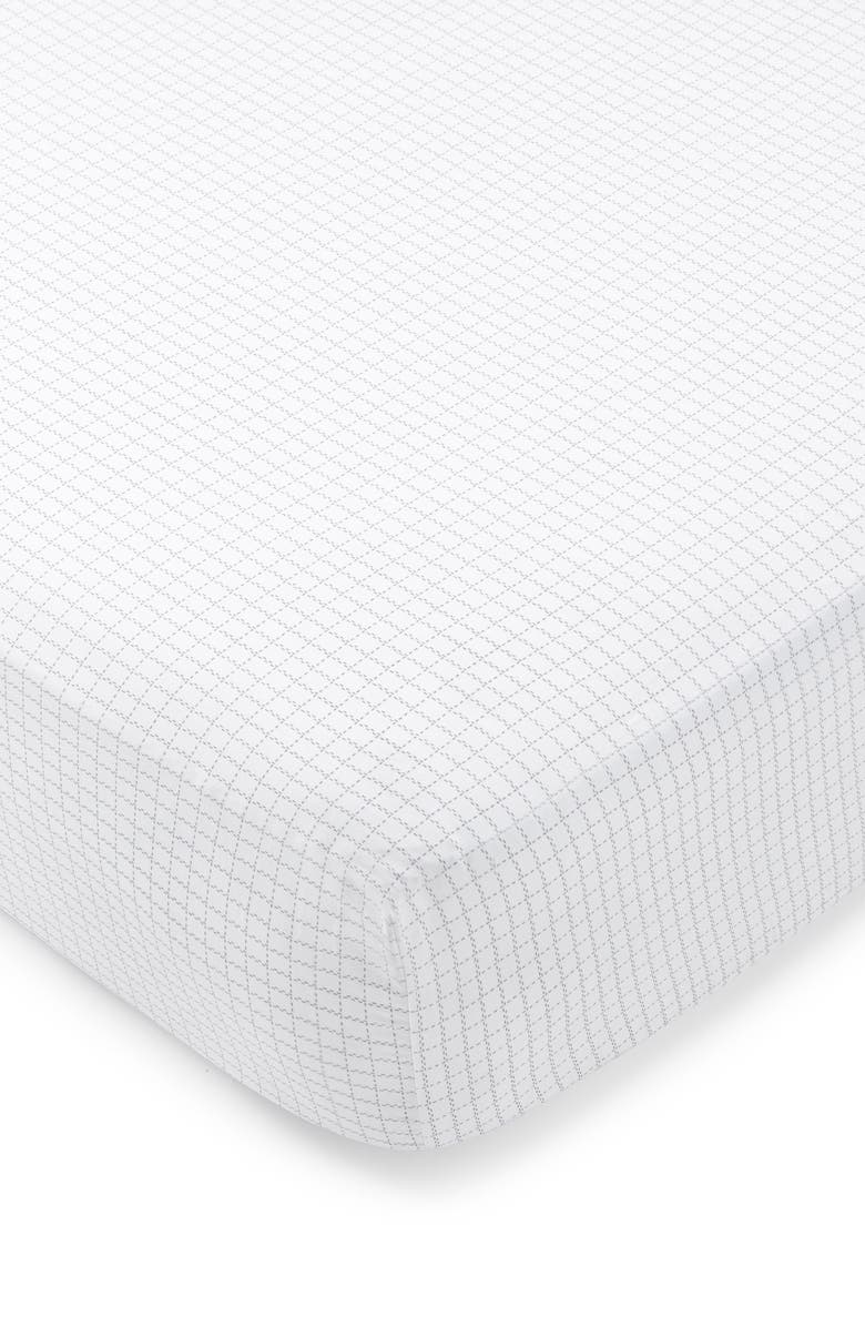 Domani Home Cotton Crib Sheet, Main, color, Oxford