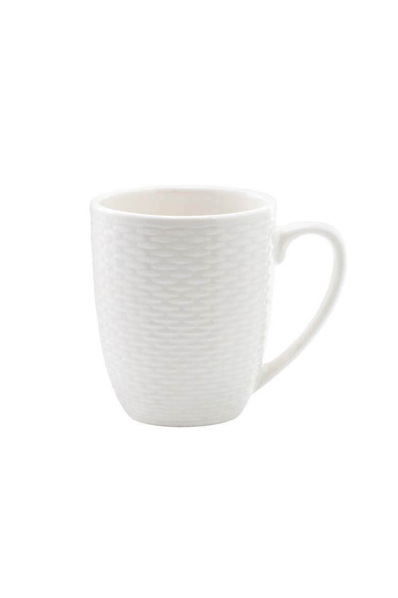 Ophelia 16 Piece Stoneware Dinnerware Set in White, Alternate, color, White