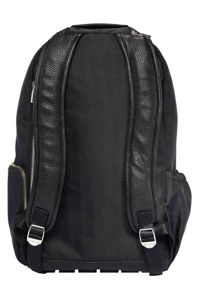 Diaper Bag Backpack, Alternate, color, BLACK HERRINGBONE