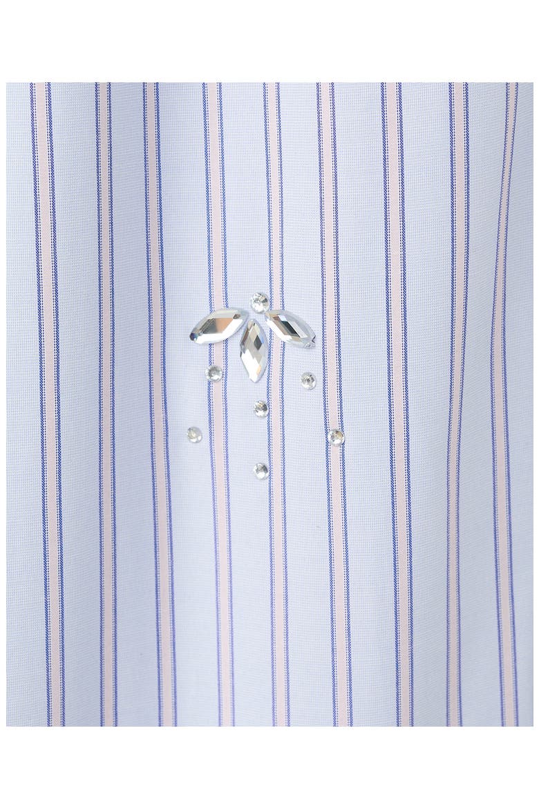 Crystal Embellished Stripe Drawstring Pants, Alternate, color, SKY BLUE