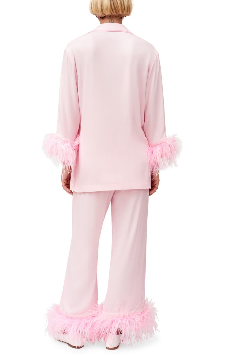 Sleeper Party Double Feather Pajamas, Alternate, color, Pink