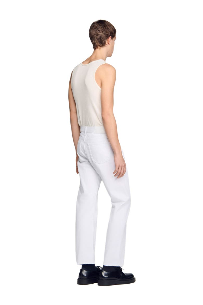 Regular raw jeans, Alternate, color, White