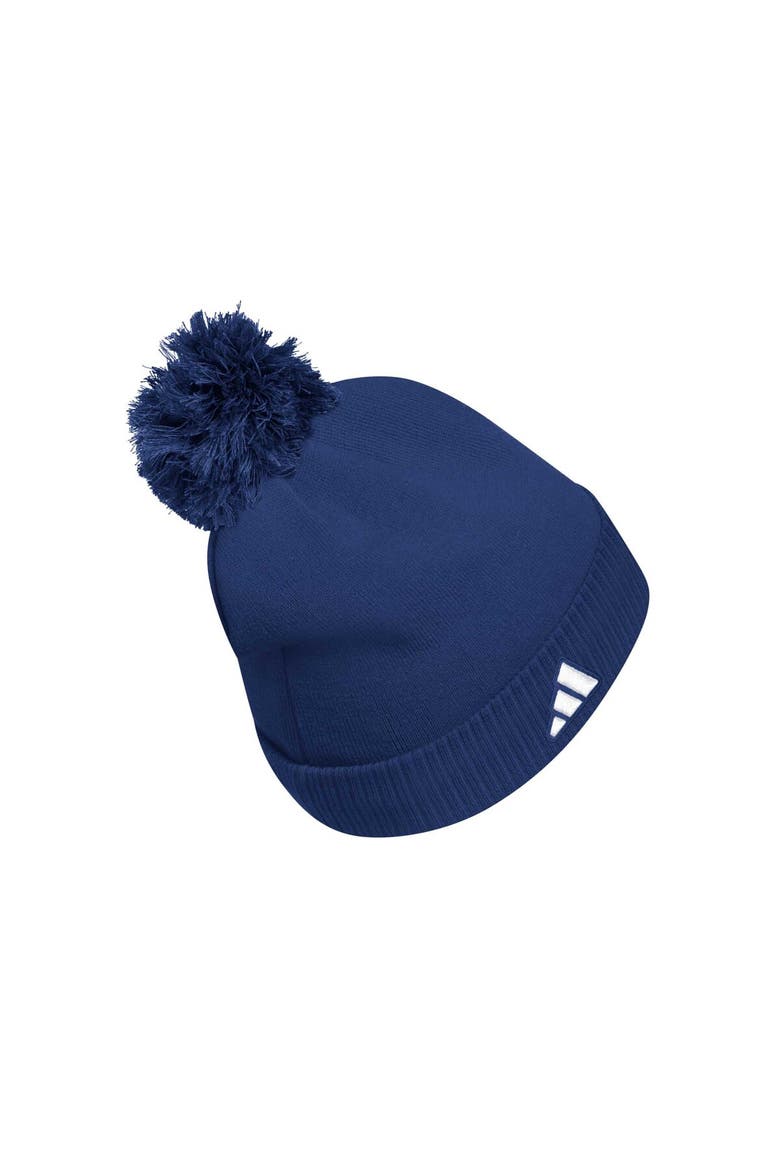 Men's adidas Navy Georgia Tech Yellow Jackets 2023 Sideline COLD.RDY Cuffed Knit Hat with Pom, Alternate, color, Navy