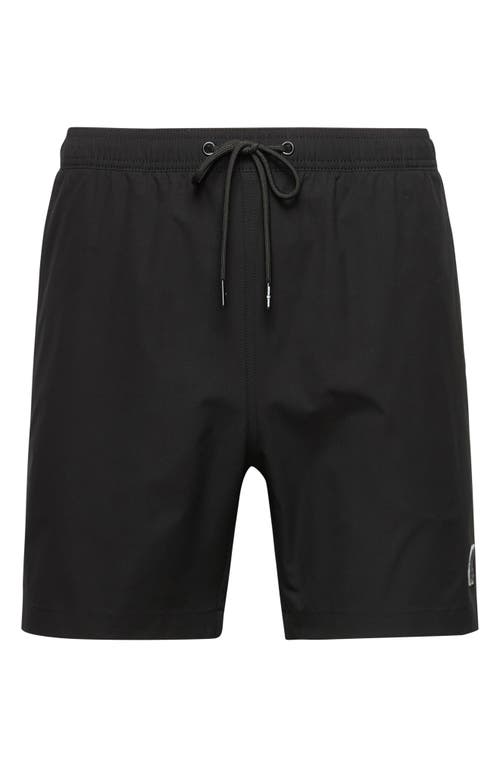 Psycho Bunny Palm View Hydrochromic Swim Trunks In Black
