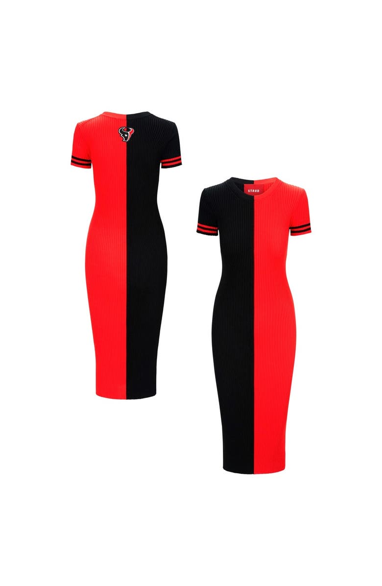 STAUD Women's STAUD  Navy/Red Houston Texans Colleen Dress, Main, color, Navy