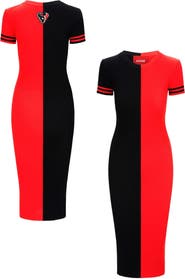 STAUD Women's STAUD  Navy/Red Houston Texans Colleen Dress