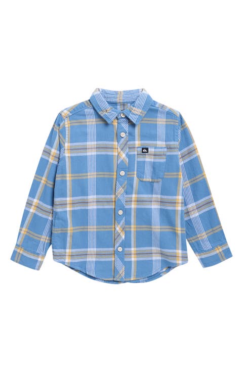 Kids' Brooks Plaid Long Sleeve Flannel Shirt