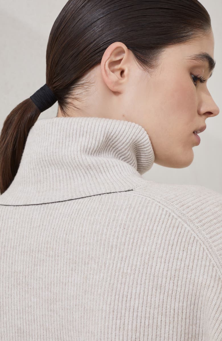 Brunello Cucinelli Wool, cashmere and silk sweater, Alternate, color, Cool Beige