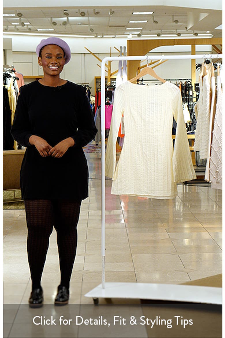Alfalfa Tonal Stripe Long Sleeve Minidress video