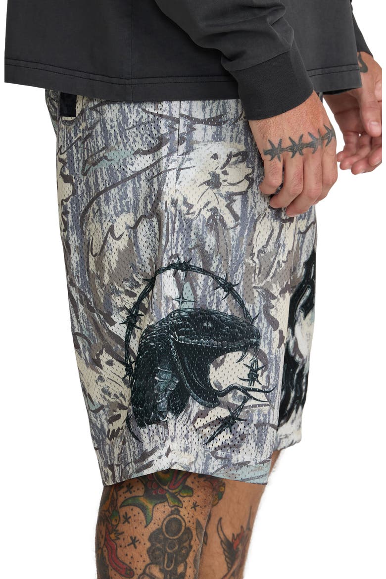 x Tapout® Printed Mesh Shorts, Alternate, color, CAMO