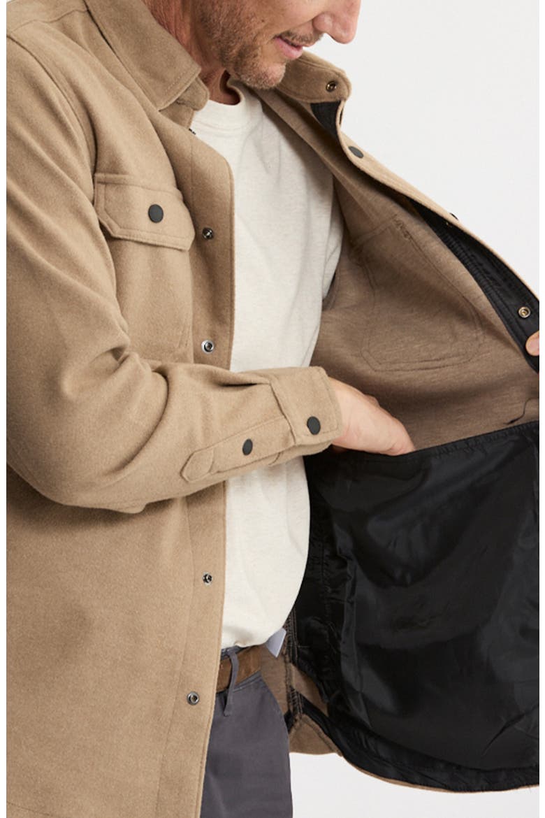 Knit Shirt Jacket, Alternate, color, KHAKI