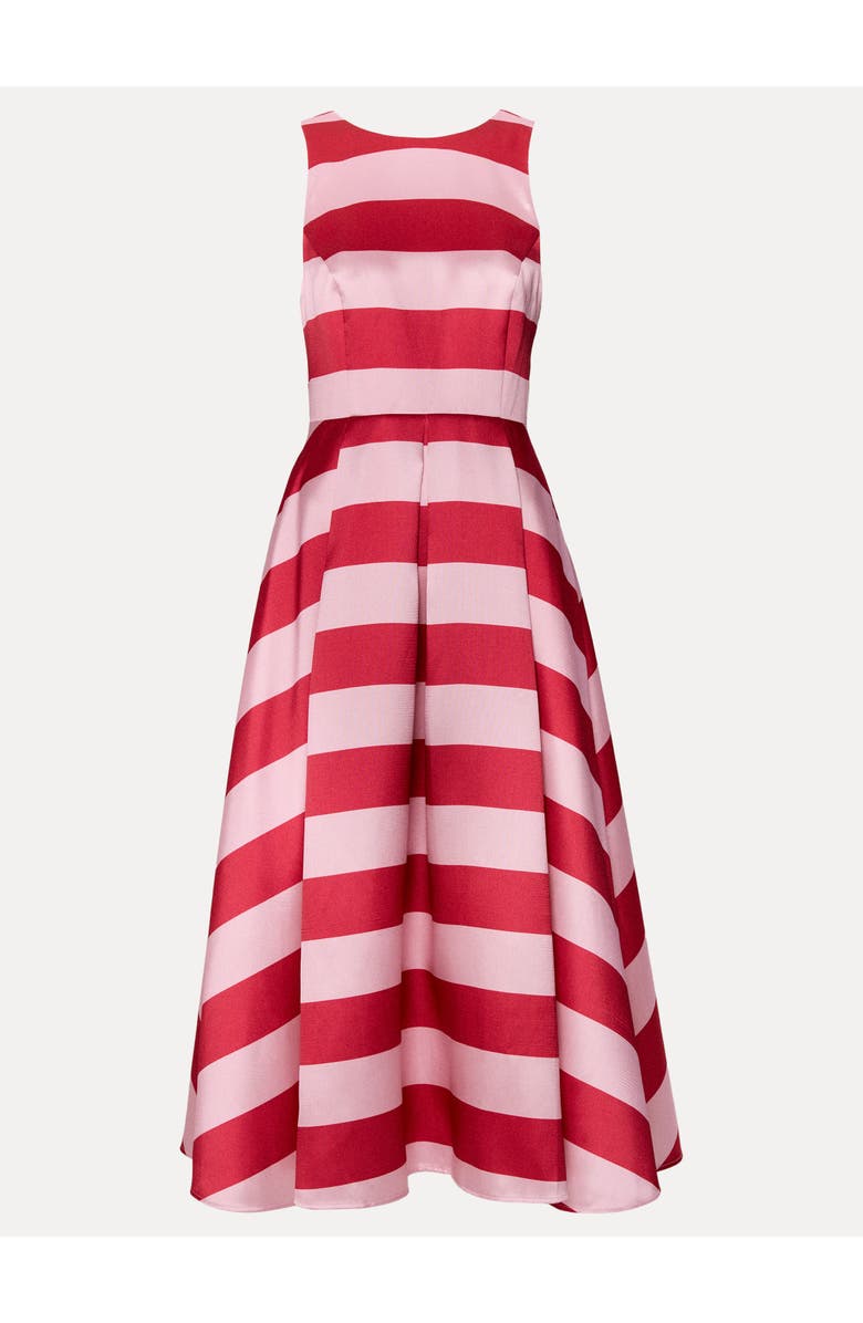 Phase Eight Kiria Stripe Satin Midi Dress, Alternate, color, Pink