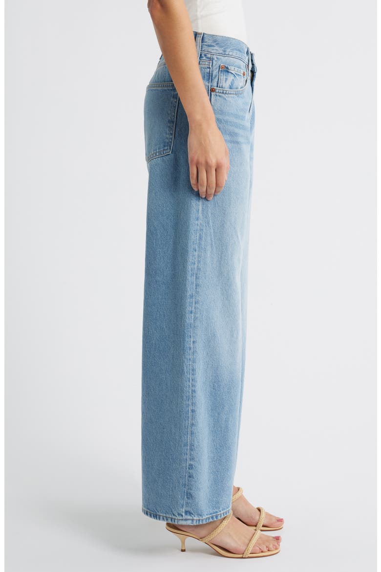 Sandy Low Waist Wide Leg Jeans, Alternate, color, MID USED CLASSIC DENIM