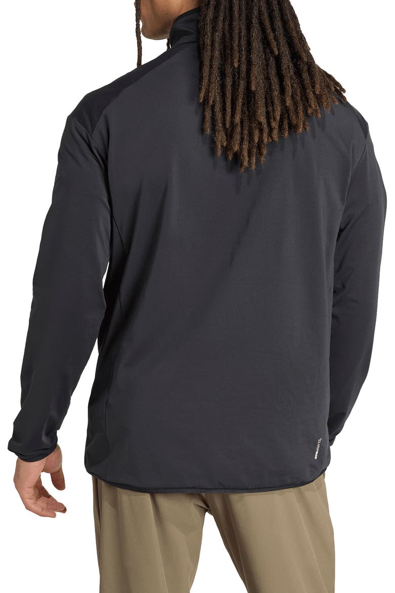 Climawarm Half Zip Tech Fleece Jacket, Alternate, color, BLACK