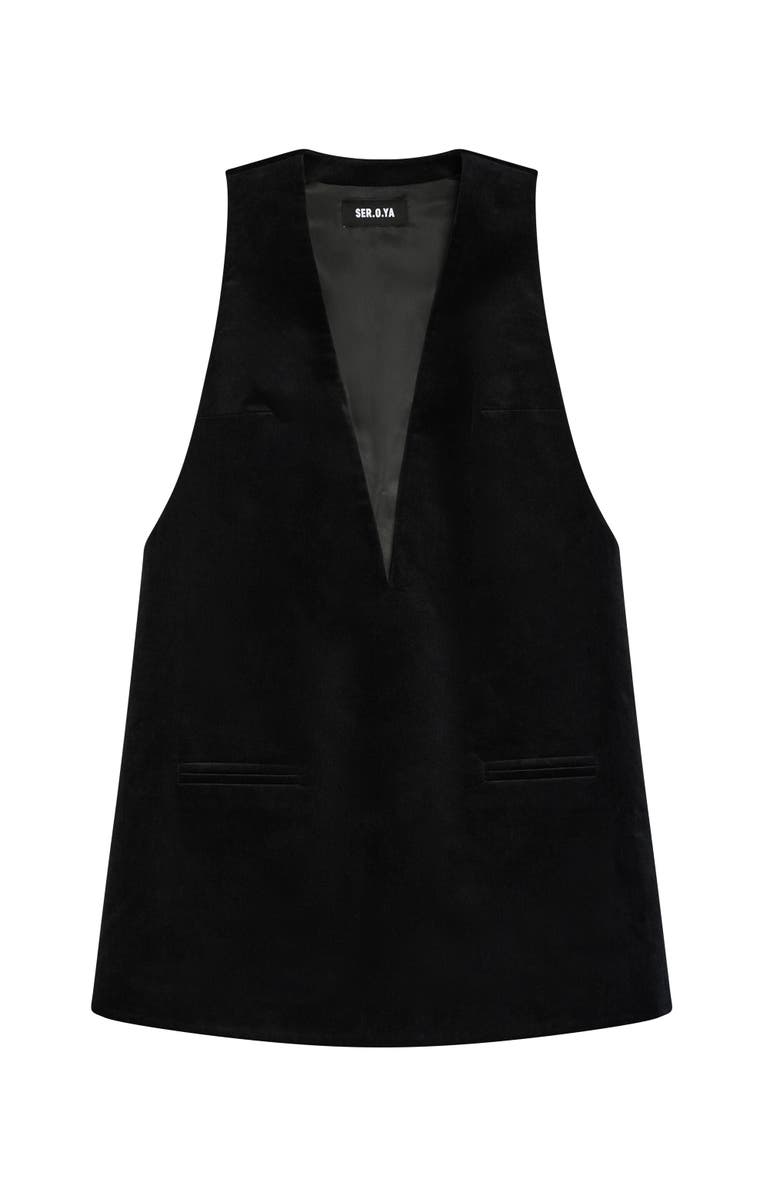 SER.O.YA Maxine Velvet A-Line Mini Dress, Alternate, color,