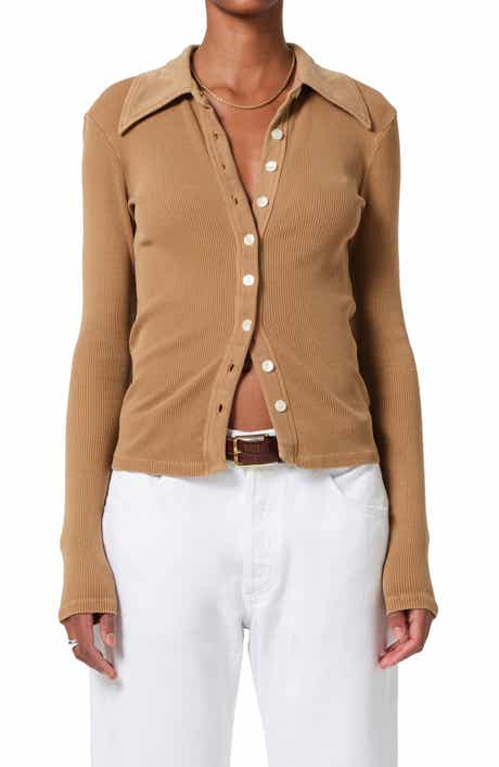Citizens of Humanity Gila Rib Knit Button-Up Shirt