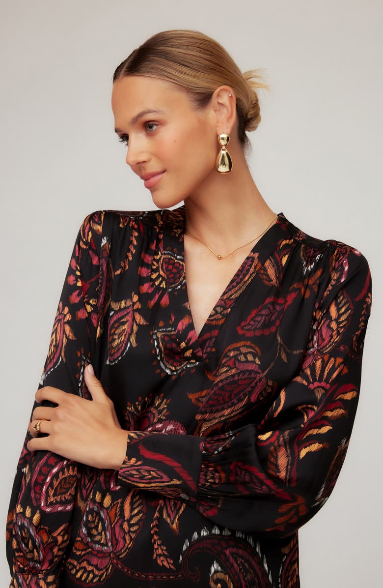 FIFTEEN TWENTY Calista Print Long Sleeve Shift Dress, Alternate, color, Paisley