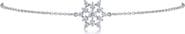 CZ by Kenneth Jay Lane Cubic Zirconia Snowflake Station Anklet