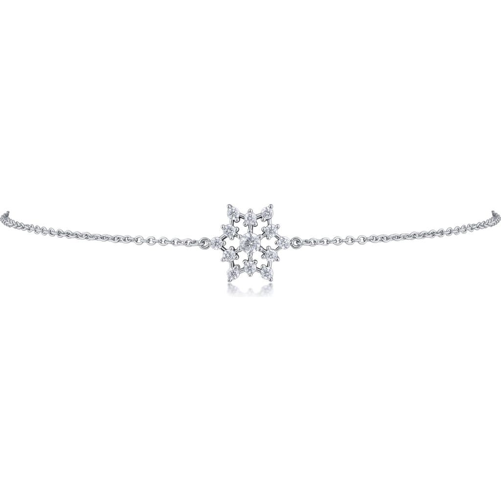 Kenneth Jay Lane Cubic Zirconia Snowflake Station Anklet