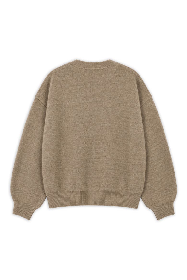 Flower Detail Cardigan, Alternate, color, BEIGE