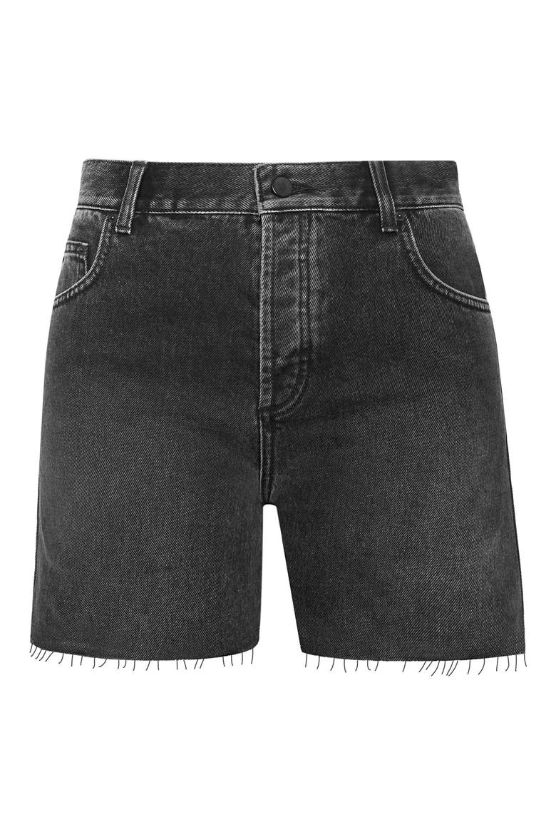 Bonnie Raw Hem Cutoff Denim Shorts, Alternate, color, CHARCOAL