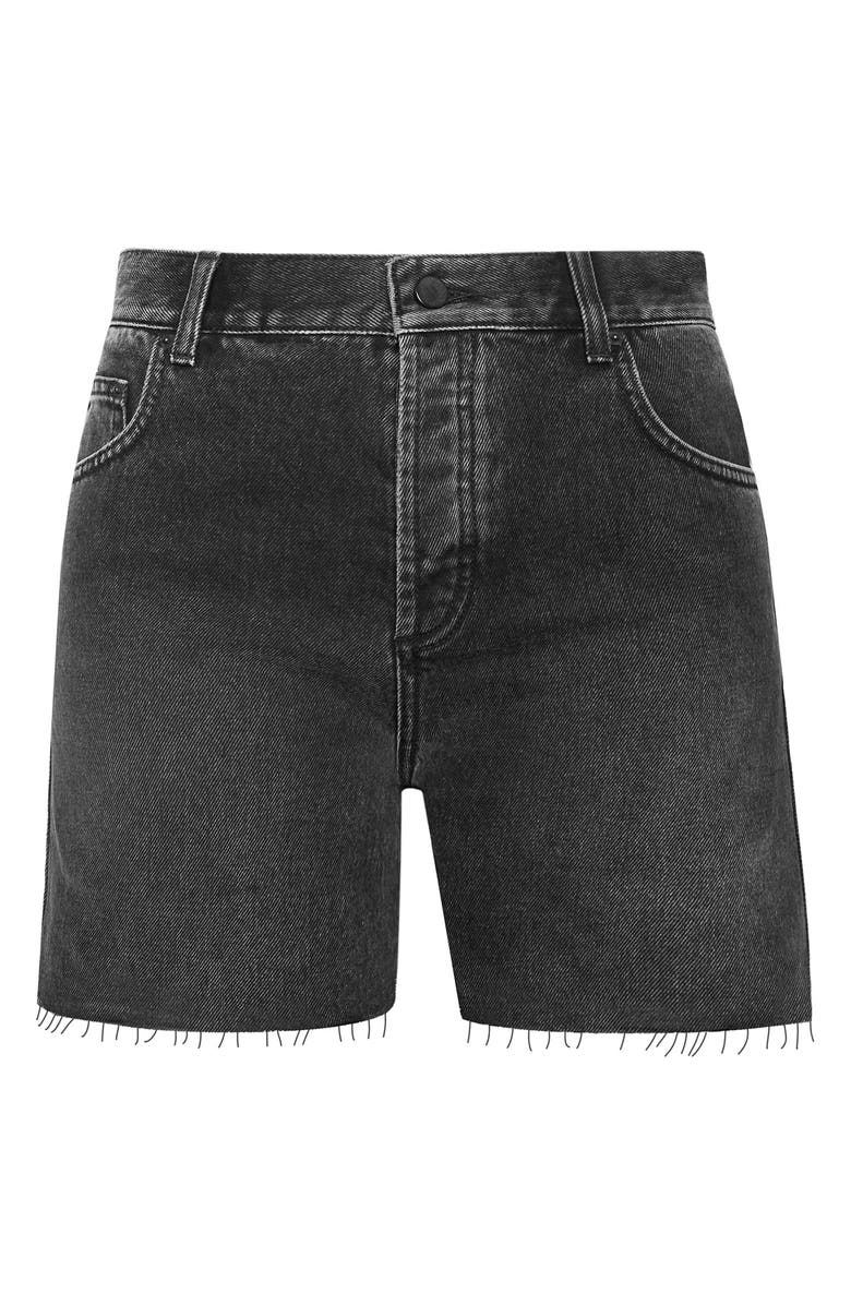 ANINE BING Bonnie Raw Hem Cutoff Denim Shorts, Alternate, color, 