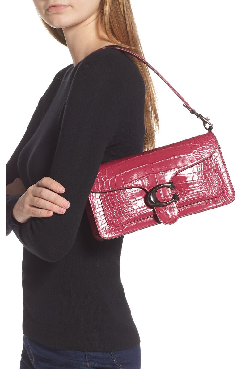 COACH Tabby 21 Genuine Alligator Crossbody Bag, Alternate, color,