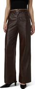 Joe's The Mia High Waist Faux Leather Wide Leg Jeans