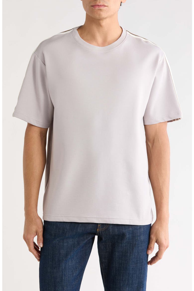 Shoulder Stripe T-Shirt, Main, color, GRAY