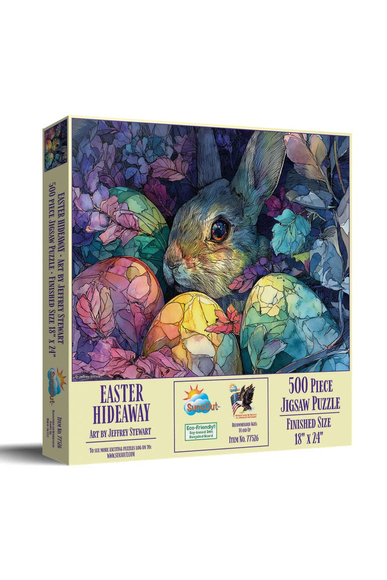 Easter Hideaway 500 piece Jigsaw Puzzle for Adults, Main, color, Multicolor